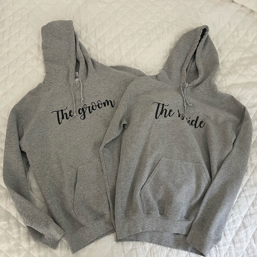 Bride & Groom Honeymoon Gray Hoodie Set